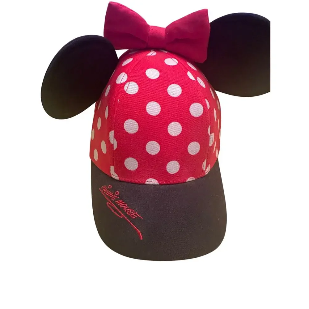 Disney Parks Minnie Mouse  Character Signature Baseball Cap with Ears